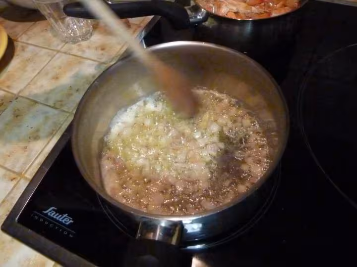 Crevettes au poivre vert
