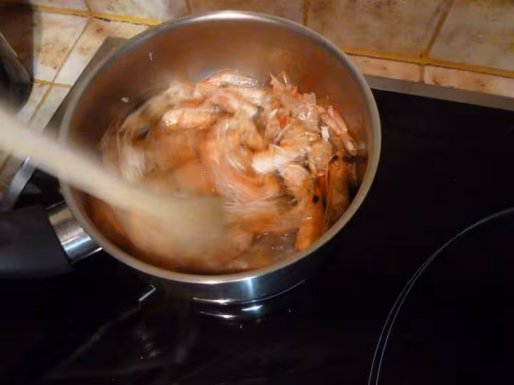 Crevettes au poivre vert