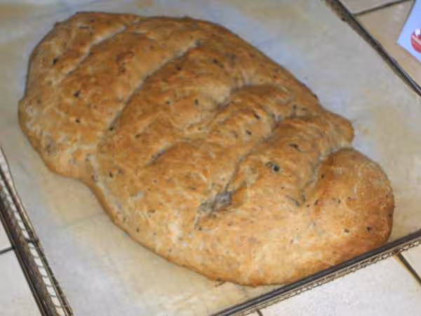 Fougasse olives noires et anchois