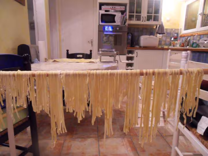 Tagliatelles au sechage