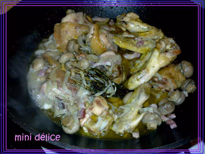 Poulet cocotte facon grand mere