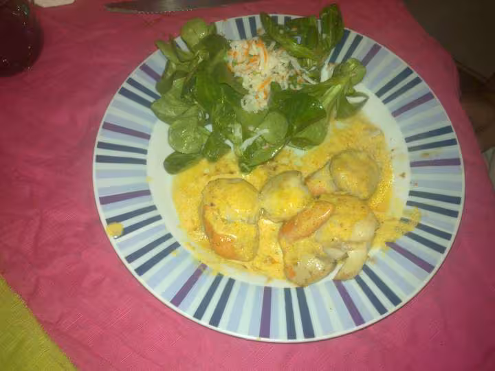 St jacques sauce au safran