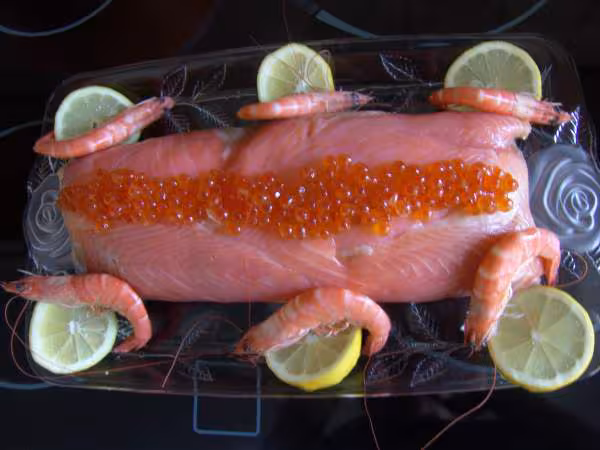 Buche de saumon fume