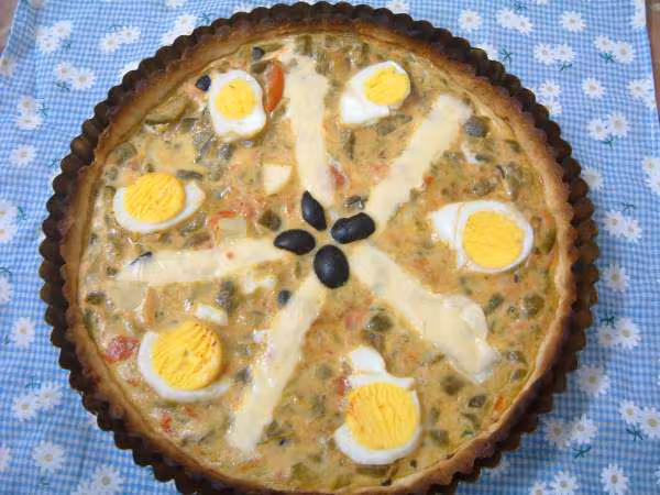 Quiche aux poivrons grilles