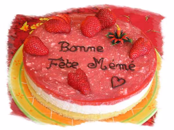 Gateau a la fraise et au vin mousseux cococitron