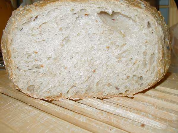 Mie du pain autolyse levain liquide