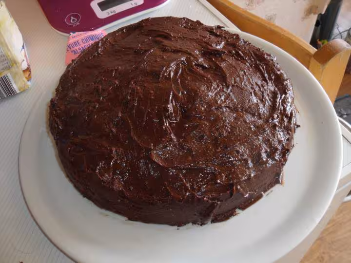 Gateau au yaourt fourre a la creme de marron