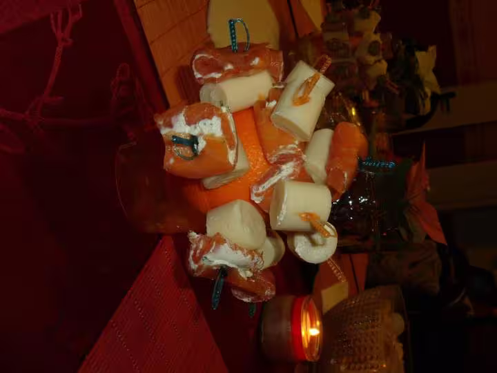 Saumon fume fromage ail et fines herbes amp coeur de palimier