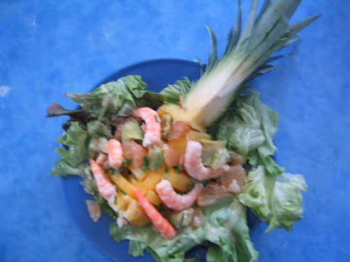 Salade ananas pamplemousse avocat