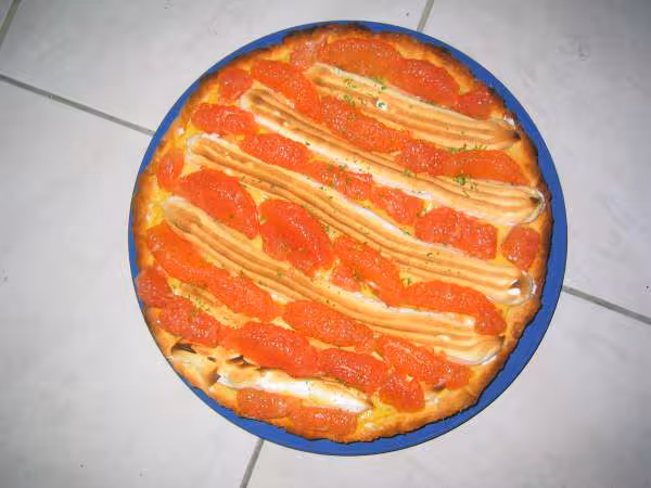 Tarte meringuee aux pamplemousses