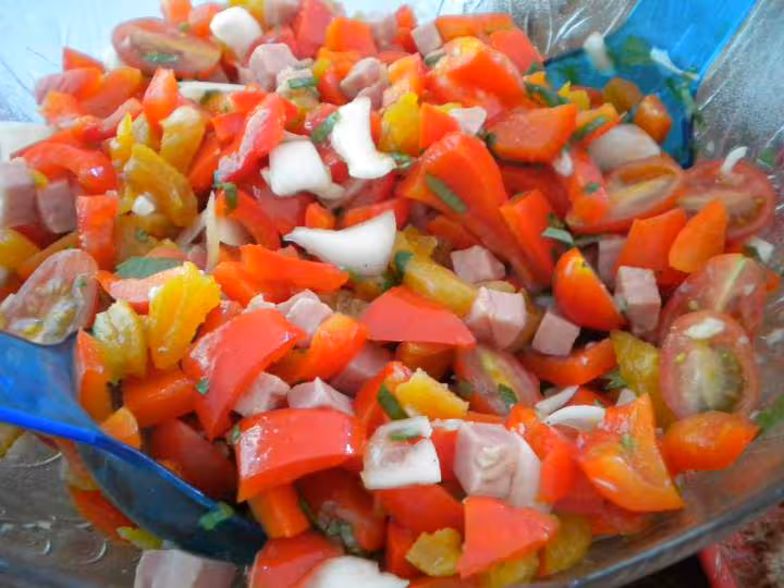 Salade poivron abricot