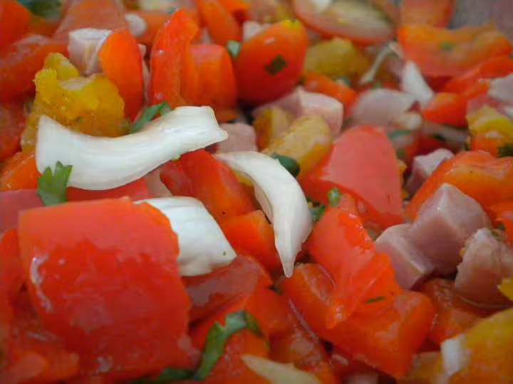 Salade poivron abricot
