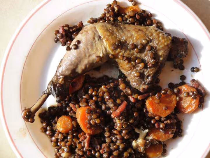 Pintade aux lentilles