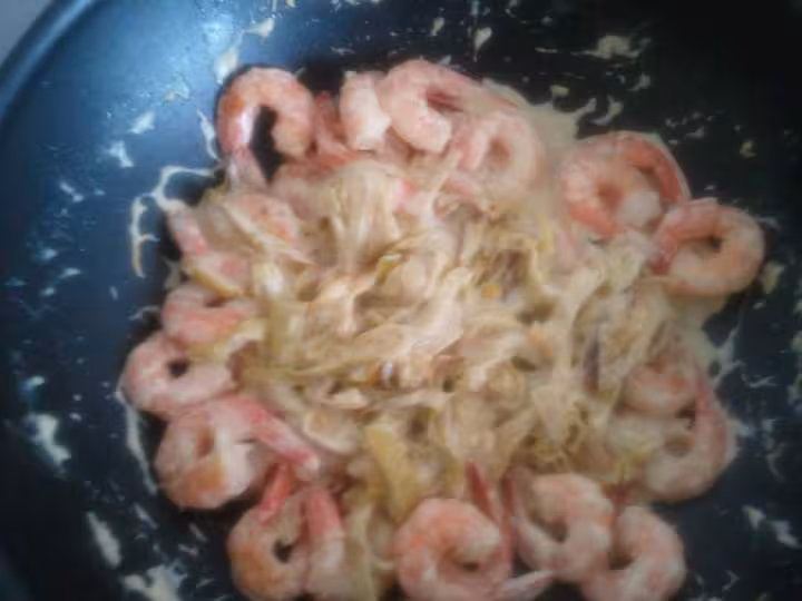 Poireaux crevettes