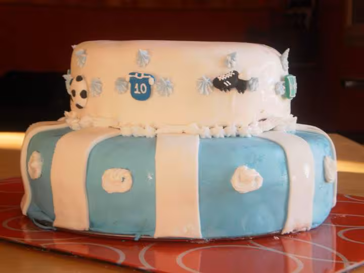 Gateau etage foot
