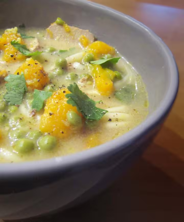 Soupe curry et courge butternut