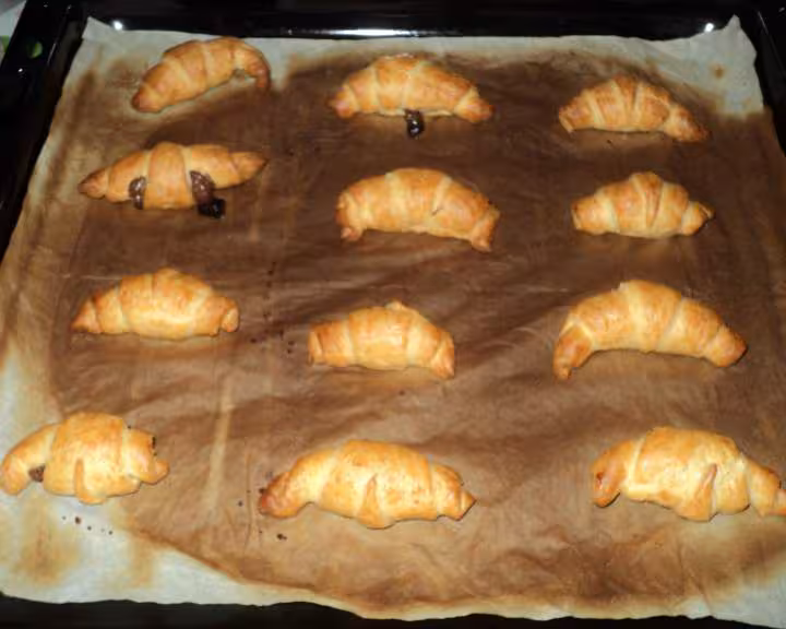 Mini croissants au chocolat