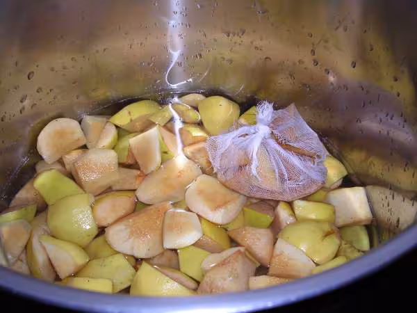 Debut de cuisson des coings