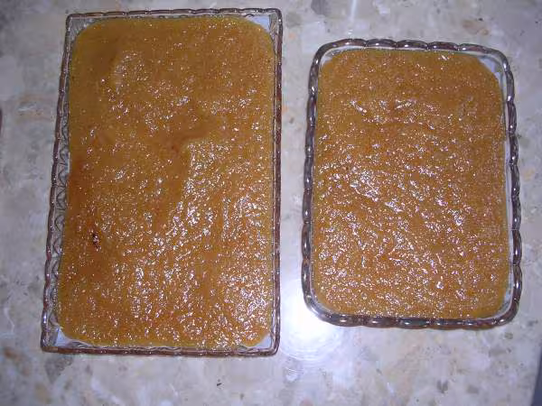 Une partie de la pate de coings