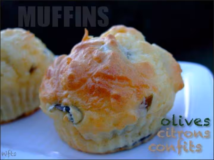 Muffins citrons confits et olives vertes