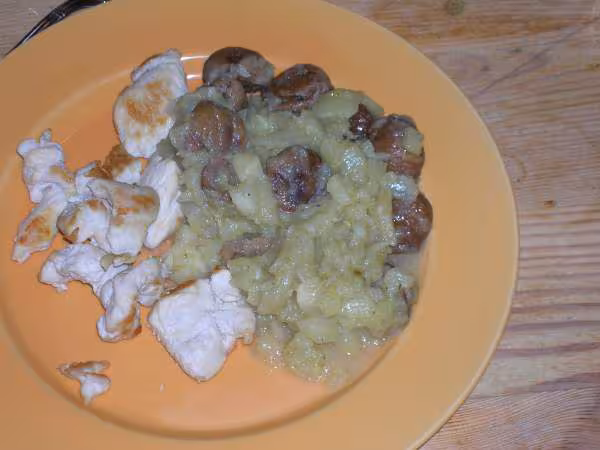 Poulet et fenouil aux chataignes