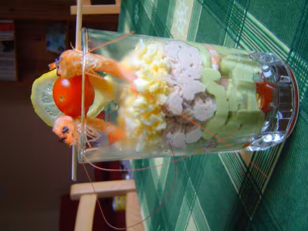 Entree fraicheur de la mer en verrine