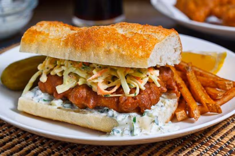 Sandwich aiglefin croustillant