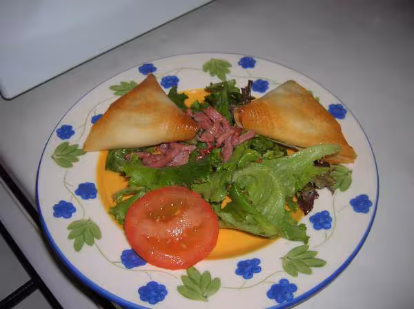 Ww salade brick de chevre frais lardon de bacon