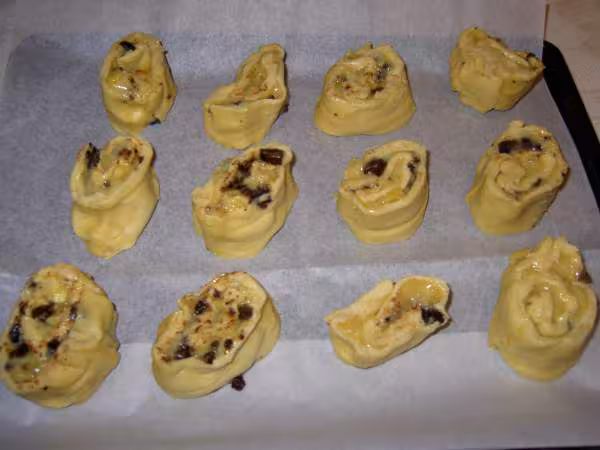 Pains raisins choco prets a enfourner
