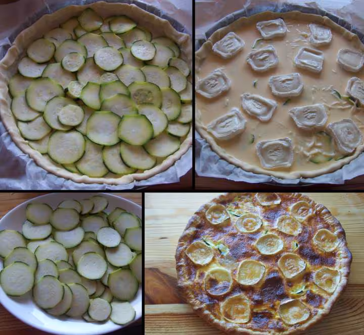 Quiche courgette chevre