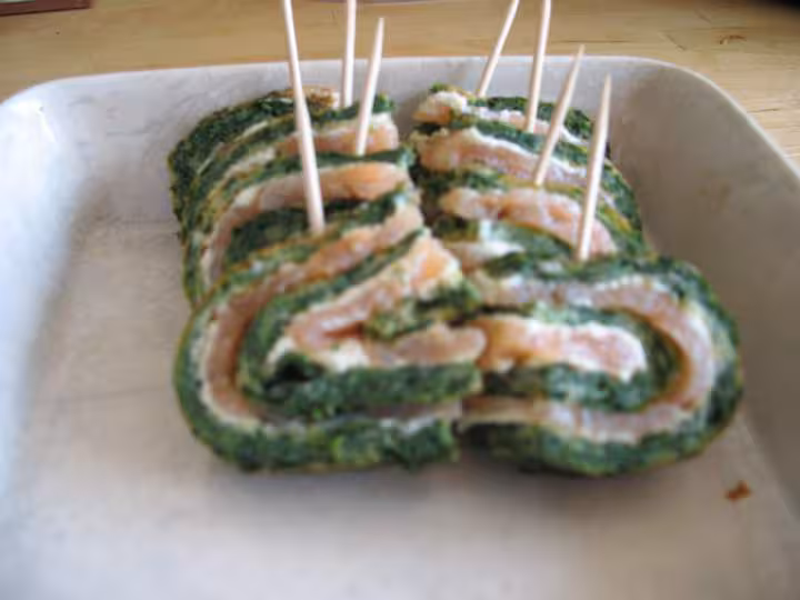 Roule epinards et saumon