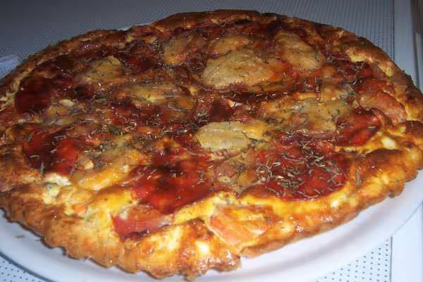 Tortilla a la tomate aux deux fromages