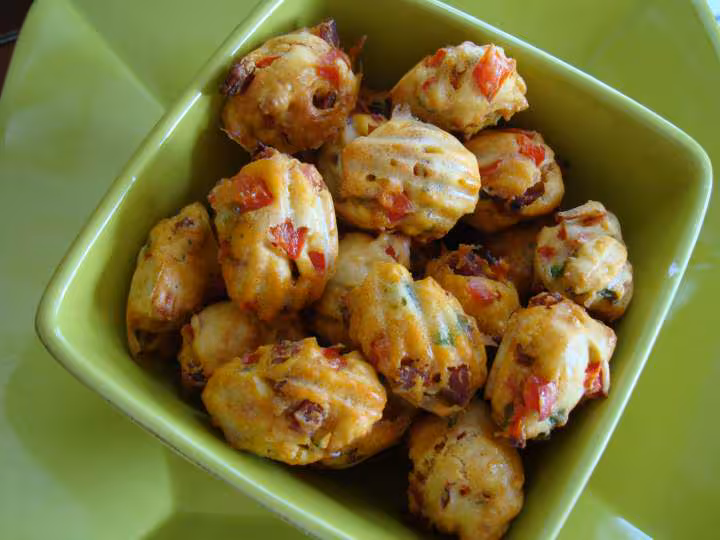 Minis madeleines au chorizo et poivrons