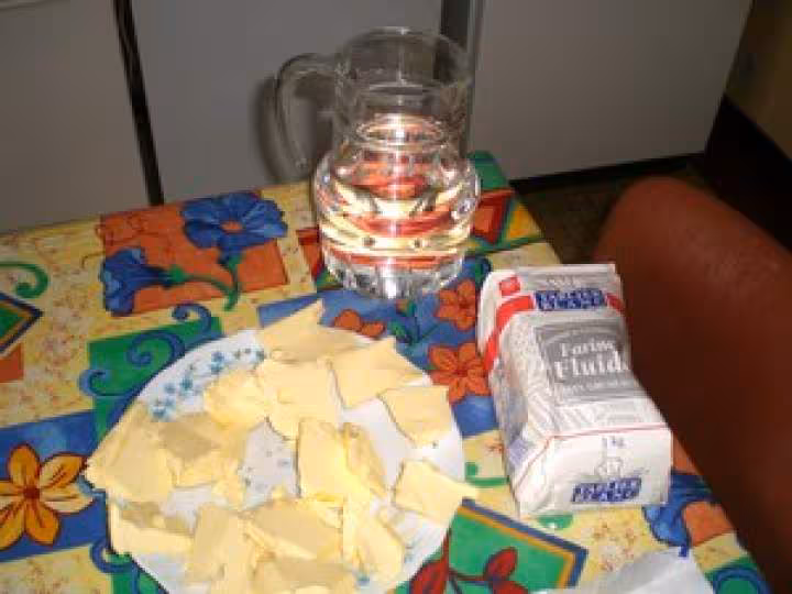 Ingredients pour faire la pate feuilletee