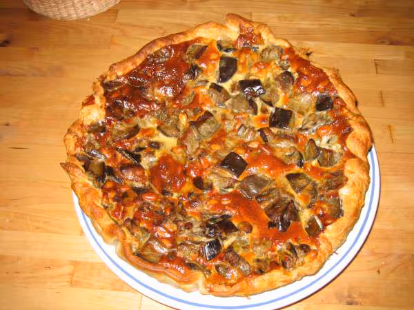 Tarte aux aubergines et aux pignons de pin