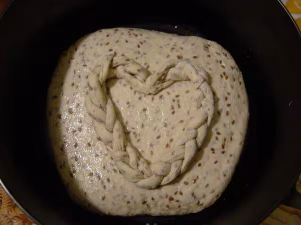 Avant cuisson pain saint valentin