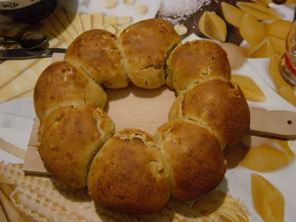 Brioche a la farine de chataignes et oranges confites