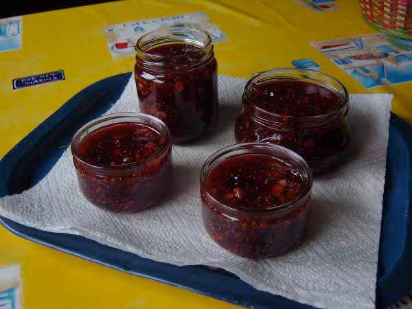 Confiture de figues pineau et fruits secs