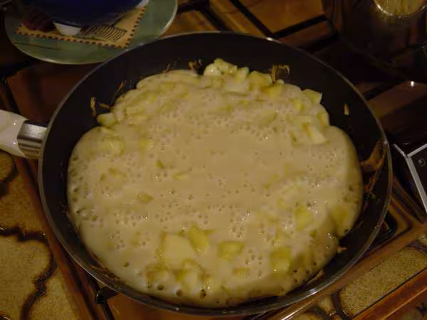 Cuisson du gateau ds la poele
