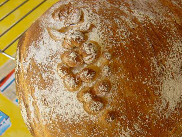 Detail decoration sur pain