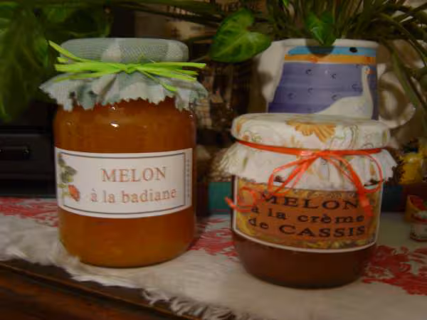 Etiquettes confitures de melon