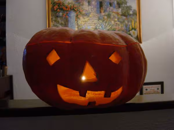 Le potiron du jardin pour halloween