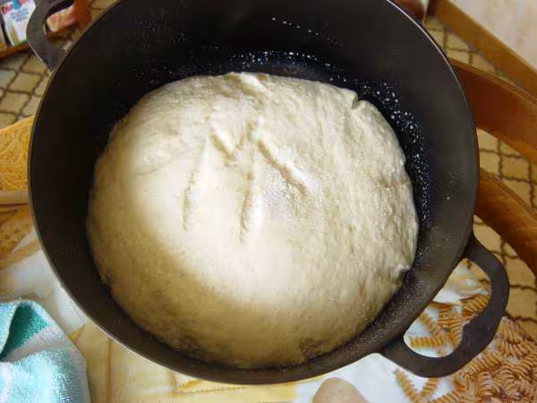 Pain aux graines de sesame avant cuisson