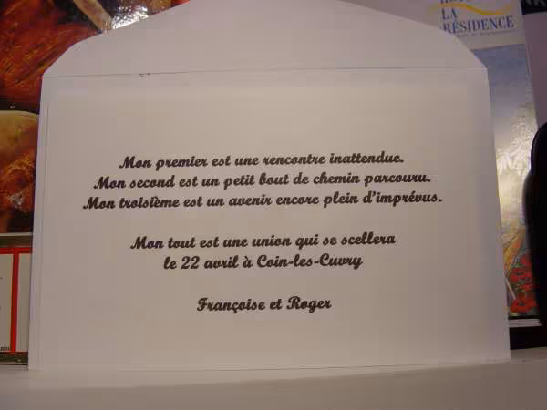 Verso faire part