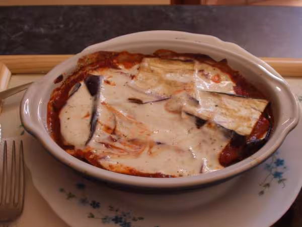Moussaka chevre basilic