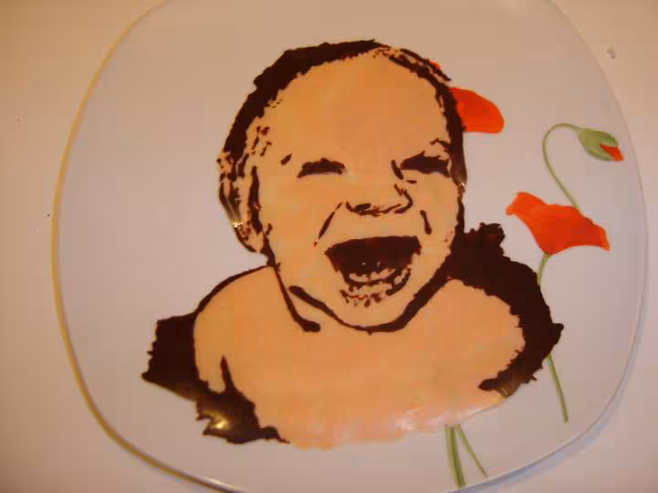 Portrait de noah en chocolat