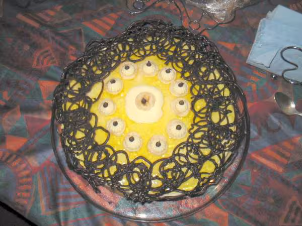 Delice exotique en couronne en chocolat