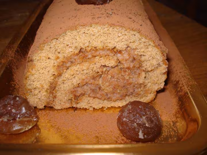 Buche toute simple de noel aux chataignes
