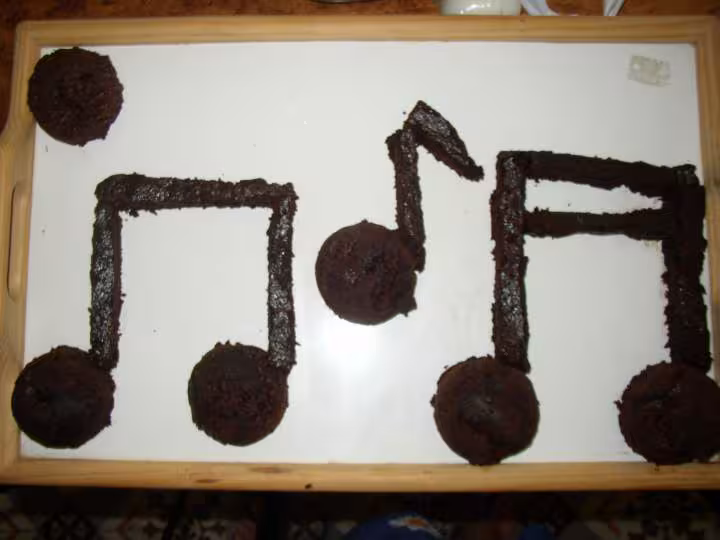 Gateau notes de musique