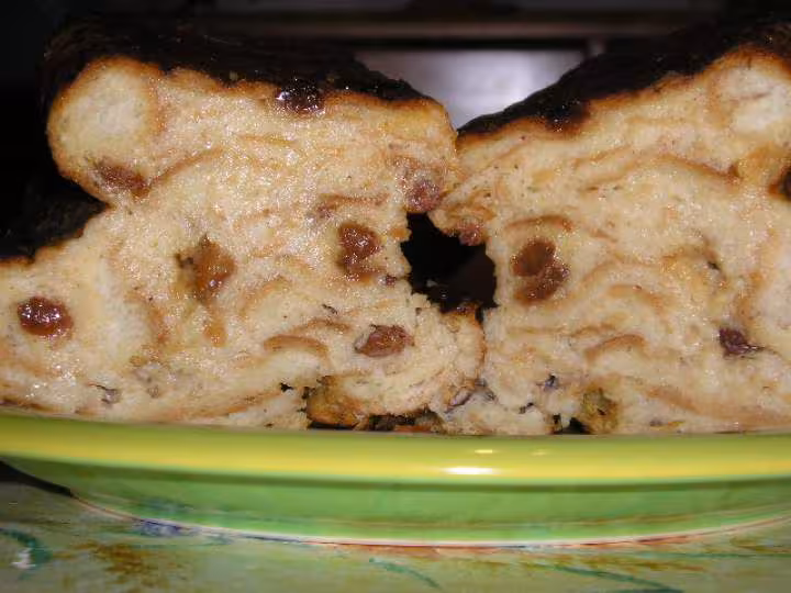 Pain rassi au pudding